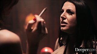 Deeper. Angela White Leads Reverse Gangbang in a Warehouse